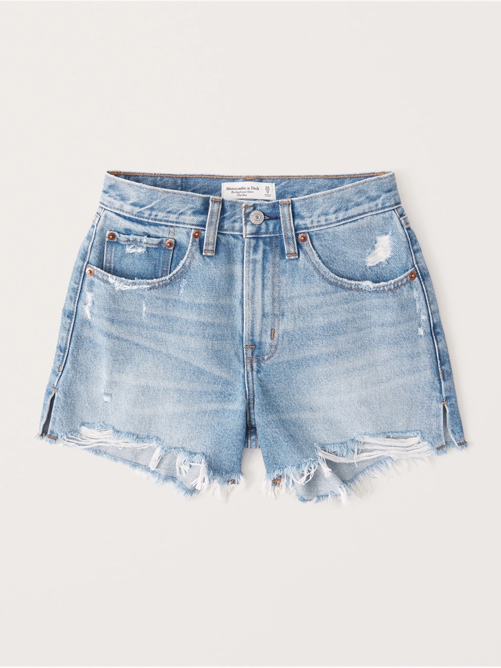 A&F Mid Rise Boyfriend Shorts in Curve Love